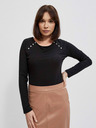 Moodo Černé dámské tričko s dlouhým rukávem Moodo
