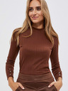 Moodo Hnědé dámské tričko Moodo