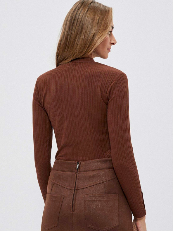 Moodo Hnědé dámské tričko Moodo