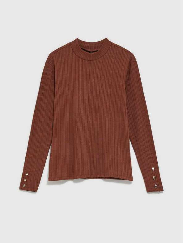 Moodo Hnědé dámské tričko Moodo