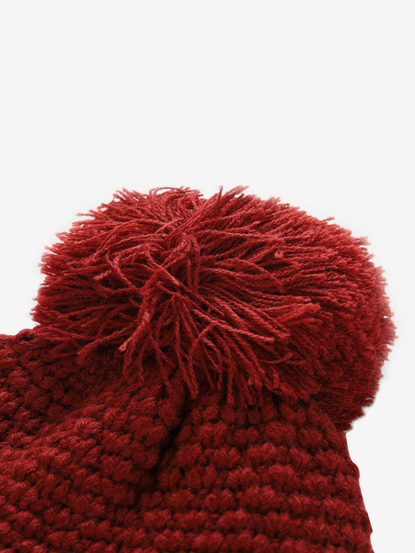 ALPINE PRO Červená dámská zimní čepice s příměsí vlny ALPINE PRO GRANE