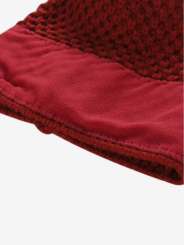 ALPINE PRO Červená dámská zimní čepice s příměsí vlny ALPINE PRO GRANE