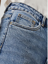 Vero Moda Modré zkrácené straight fit džíny VERO MODA Brenda