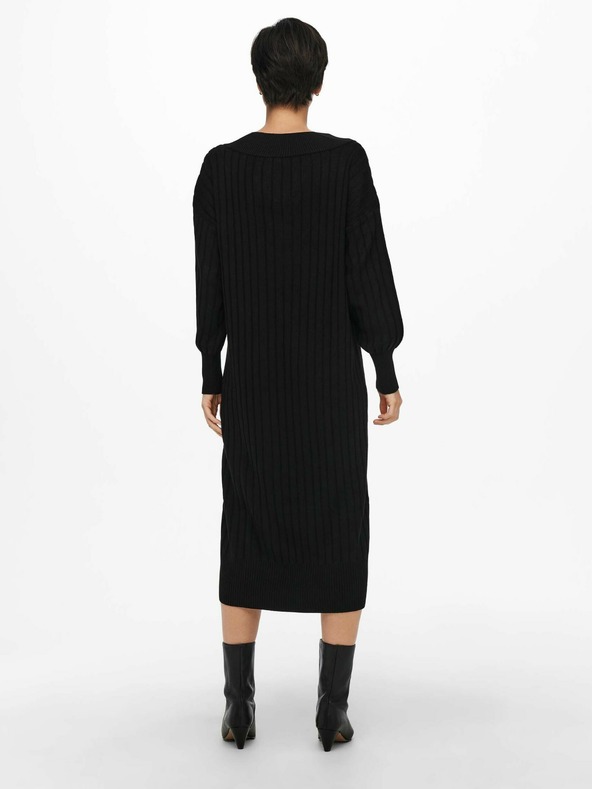 ONLY Černé svetrové midišaty ONLY New Tessa