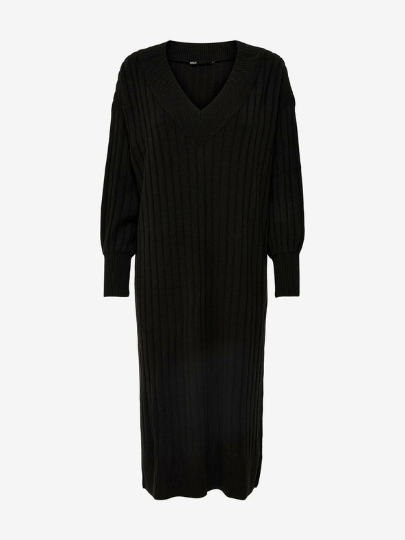 ONLY Černé svetrové midišaty ONLY New Tessa