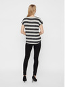 Vero Moda Krémovo-černé pruhované tričko VERO MODA Wide