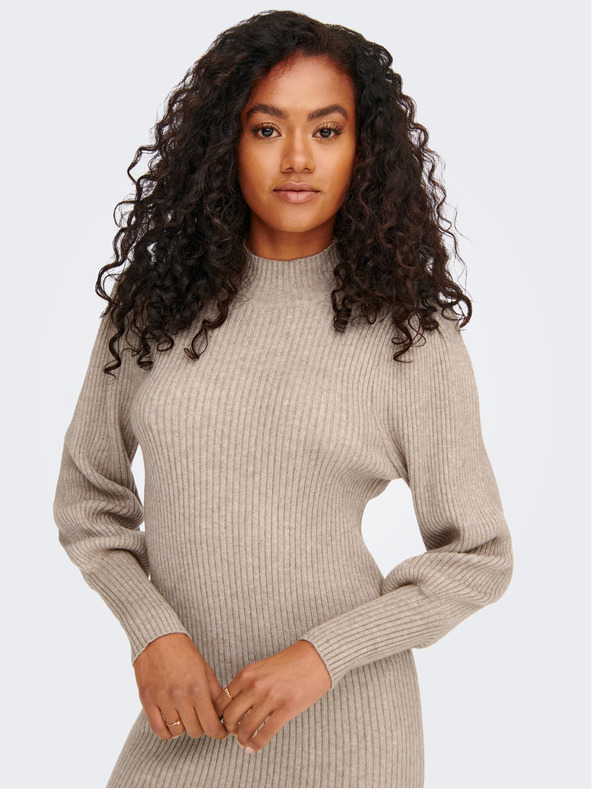 ONLY Béžové svetrové šaty ONLY Katia