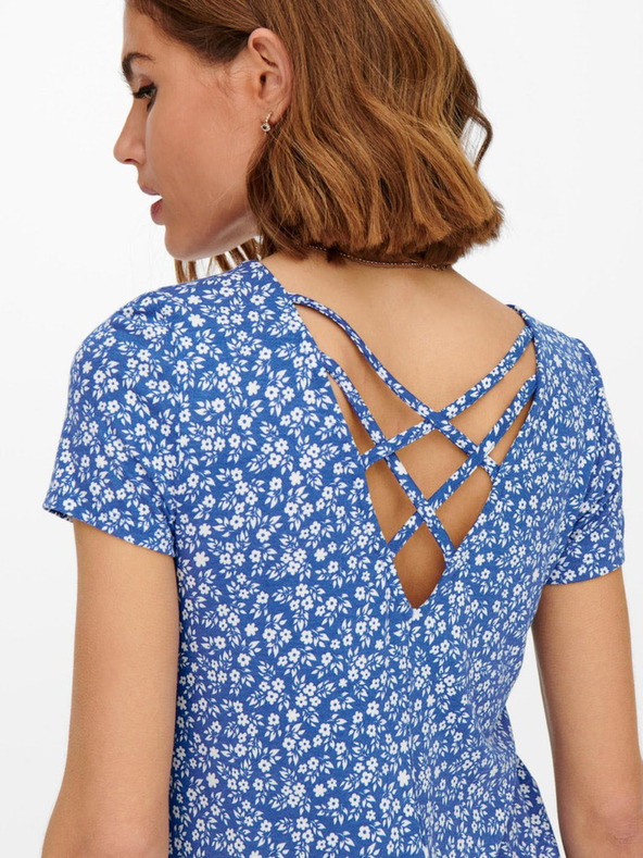 ONLY Modré dámské vzorované šaty ONLY Bera