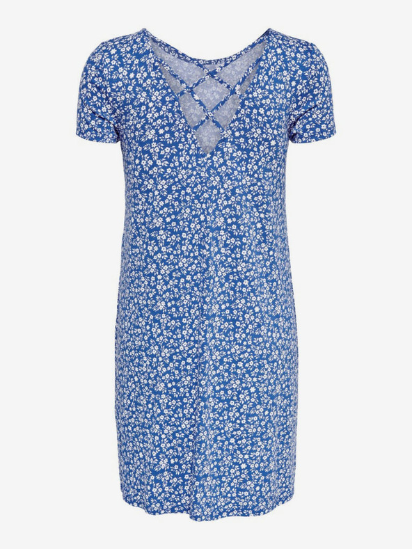 ONLY Modré dámské vzorované šaty ONLY Bera