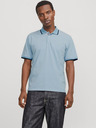 Jack & Jones Světle modré pánské polo tričko Jack & Jones