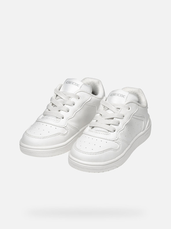 Geox Bílé dívčí tenisky Geox Washiba