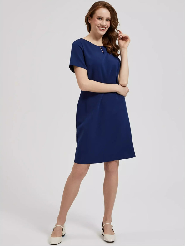 Moodo Tmavě modré šaty po kolena Moodo