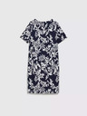 Moodo Tmavě modré šaty s květinovým vzorem Moodo