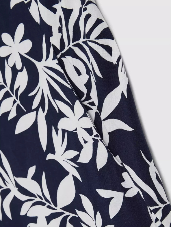 Moodo Tmavě modré šaty s květinovým vzorem Moodo