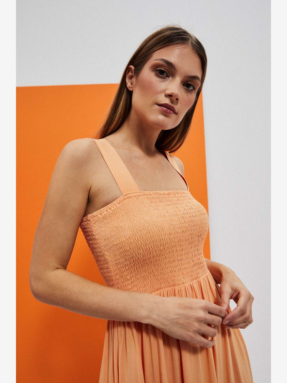 Moodo Oranžové šaty na ramínka Moodo