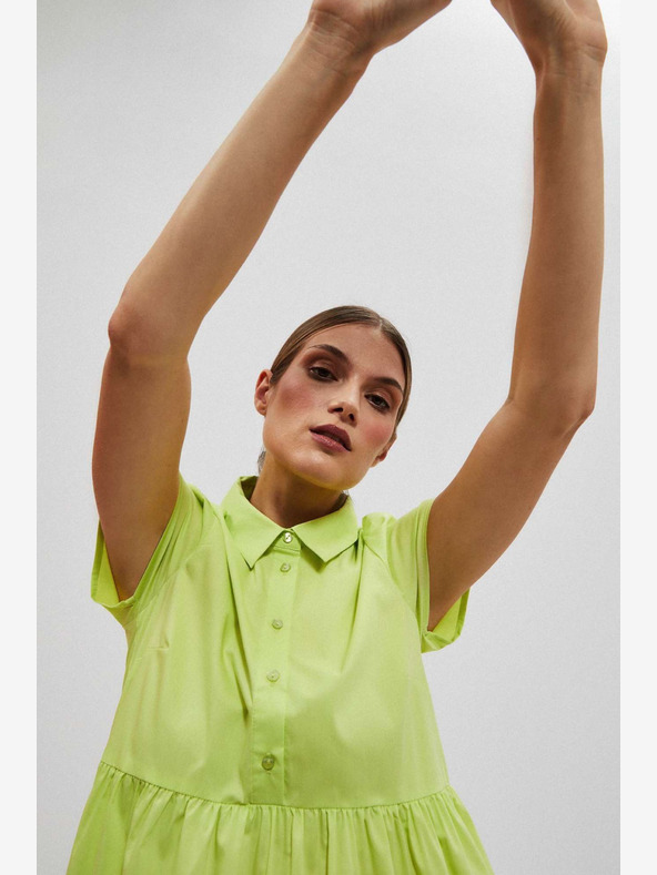Moodo Světle zelené košilové šaty Moodo