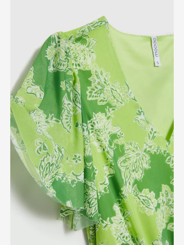 Moodo Zelené vzorované šaty Moodo