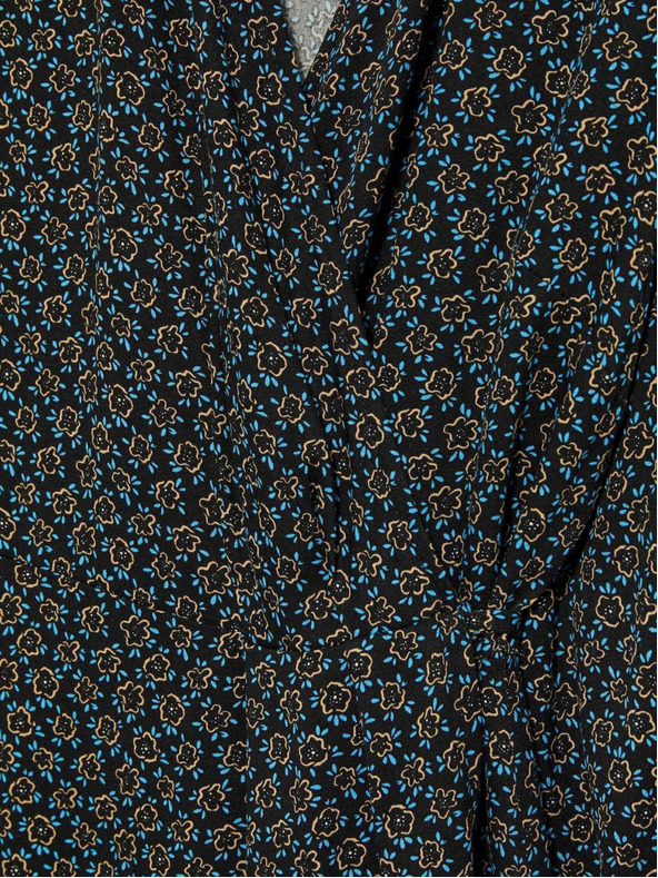 Moodo Černé dámské vzorované midi šaty Moodo