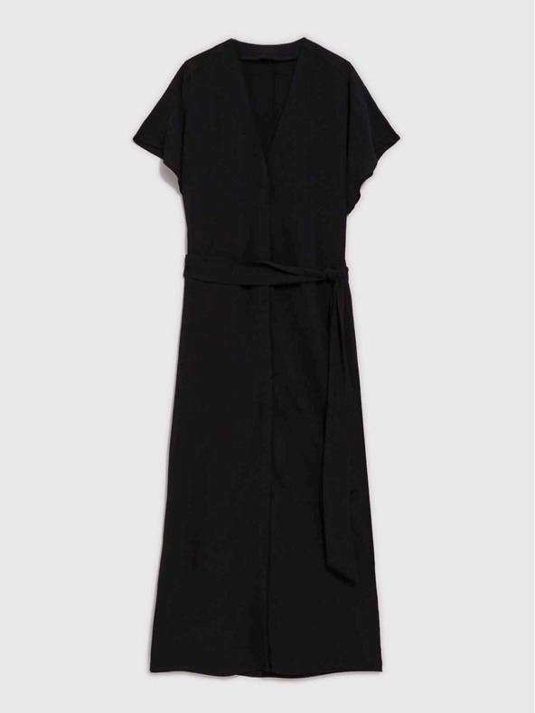 Moodo Černé dámské dlouhé šaty Moodo