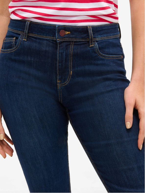 Orsay Tmavě modré džínové tříčtvrteční kraťasy ORSAY