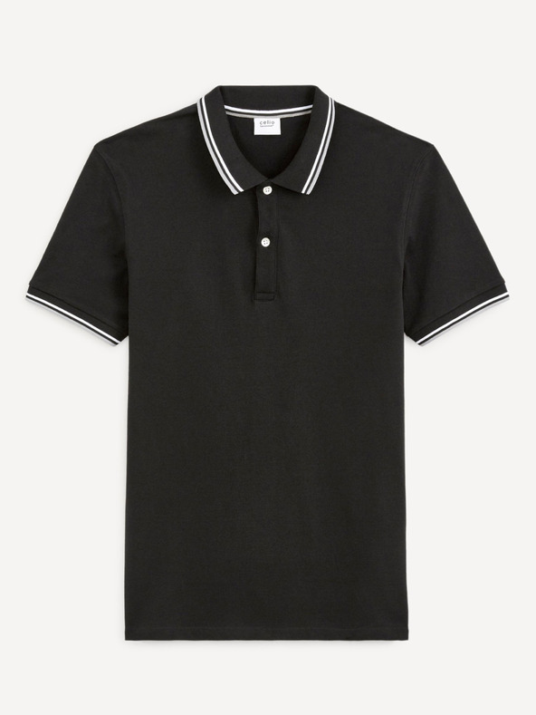 Celio Černé pánské polo tričko Celio Decolrayeb