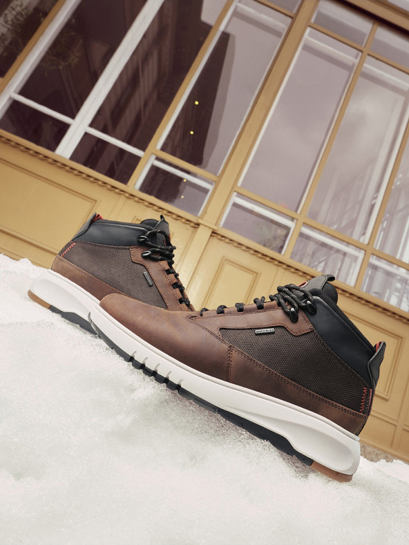 Geox Hnědá pánská kotníková obuv Geox Aerantis 4X4 B Abx