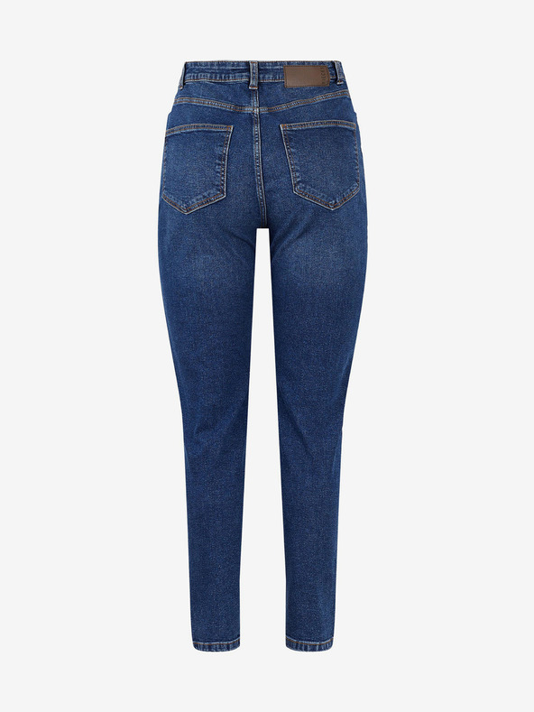 Pieces Tmavě modré mom džíny Pieces Kesia