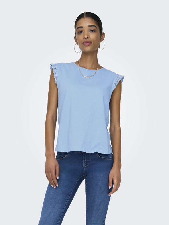 Jacqueline de Yong Modré dámské tričko JDY