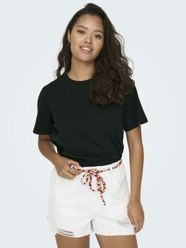 Jacqueline de Yong Černé dámské tričko JDY PISA