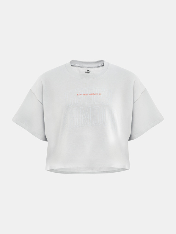 Under Armour Dámské tričko Under Armour UA W VARSITY MIX HW SS CROP-GRY