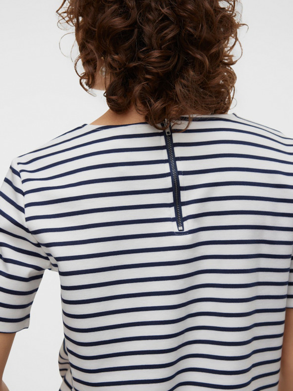 Vero Moda Modro-bílé dámské pruhované tričko Vero Moda