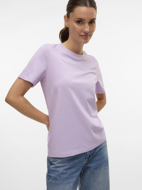 Vero Moda Fialové dámské tričko Vero Moda