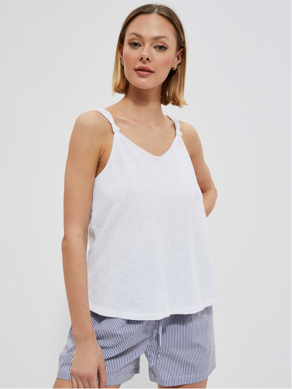 Moodo Bílé dámské tílko Moodo