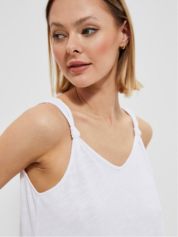 Moodo Bílé dámské tílko Moodo