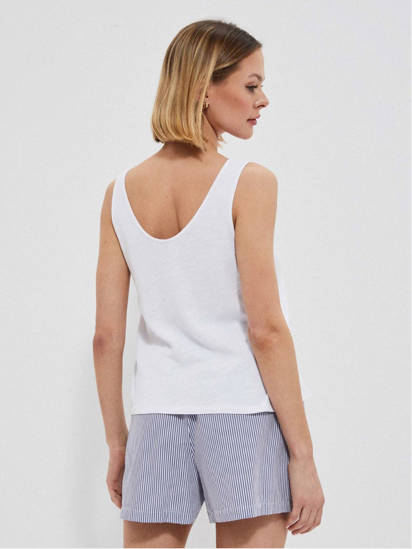 Moodo Bílé dámské tílko Moodo