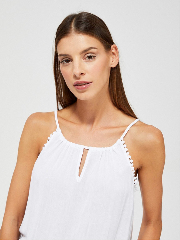 Moodo Bílé dámské tílko Moodo