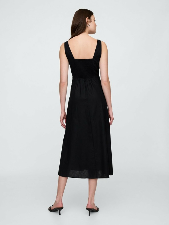 GAP Lněné midi šaty GAP