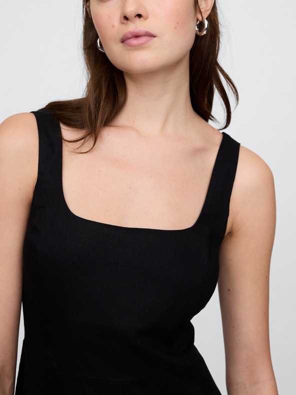 GAP Lněné midi šaty GAP