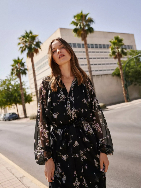 Moodo Dámské květované šaty Moodo