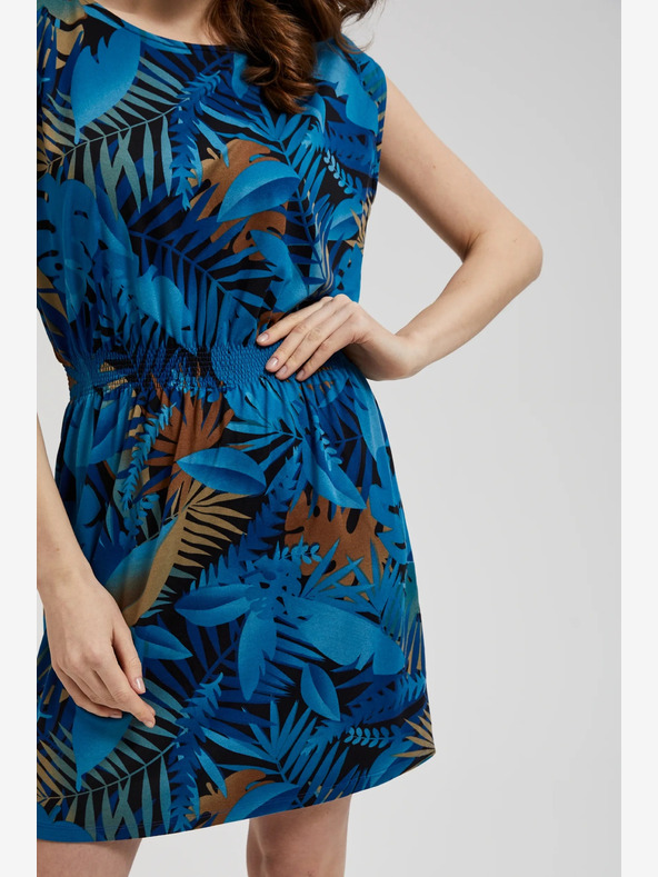 Moodo Modré vzorované šaty Moodo