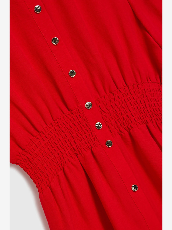 Moodo Červené dámské košilové šaty Moodo