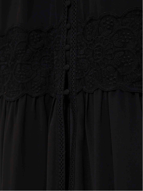 Moodo Černé dámské dlouhé šaty Moodo