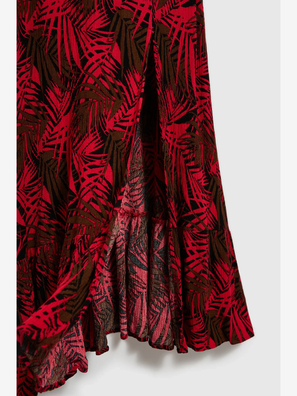 Moodo Červené šaty s výstřihem do V Moodo