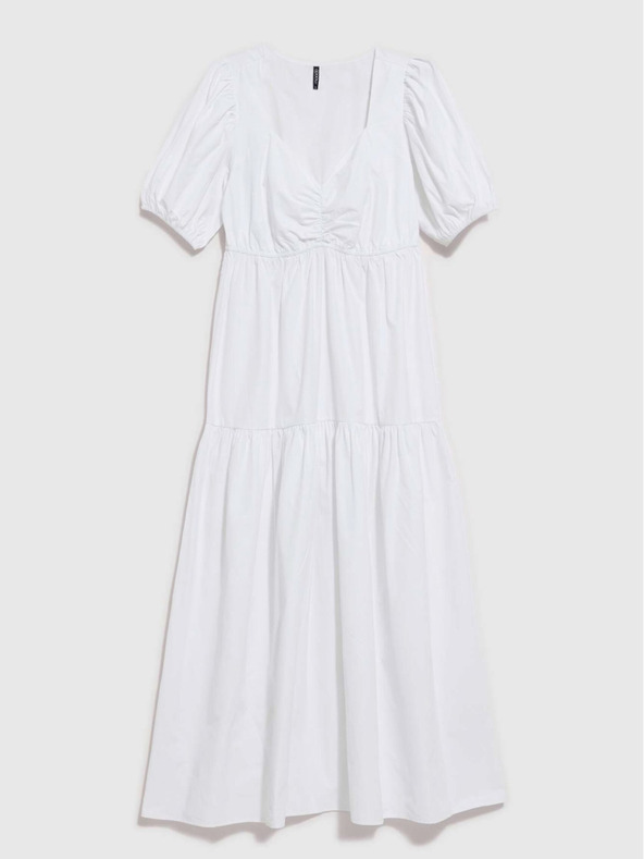 Moodo Bílé dámské šaty Moodo