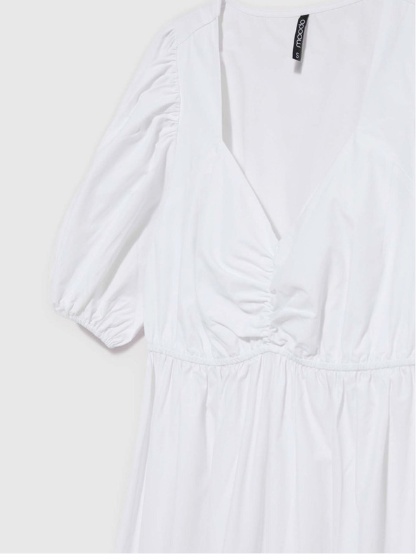 Moodo Bílé dámské šaty Moodo