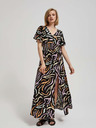 Moodo Černé dámské vzorované dlouhé šaty Moodo