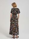 Moodo Černé dámské vzorované dlouhé šaty Moodo