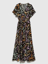 Moodo Černé dámské vzorované dlouhé šaty Moodo