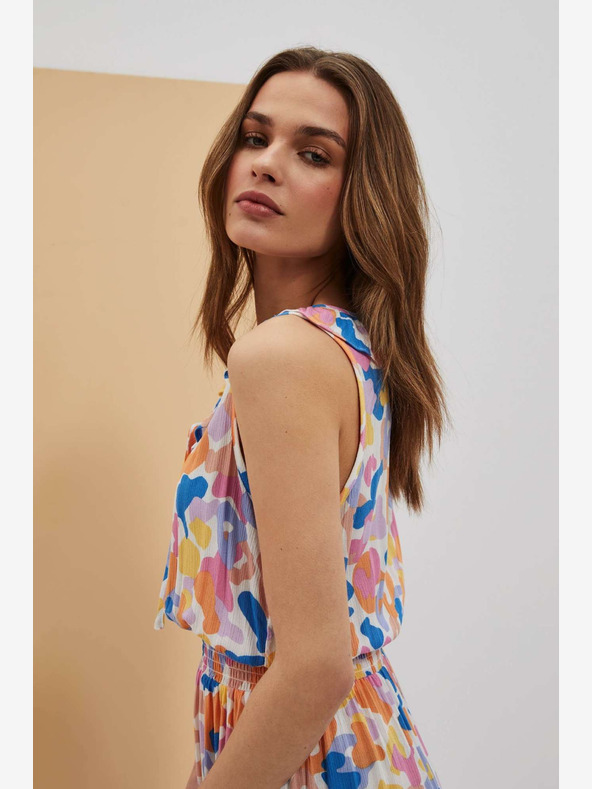 Moodo Krémové vzorované šaty Moodo