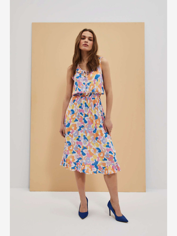 Moodo Krémové vzorované šaty Moodo